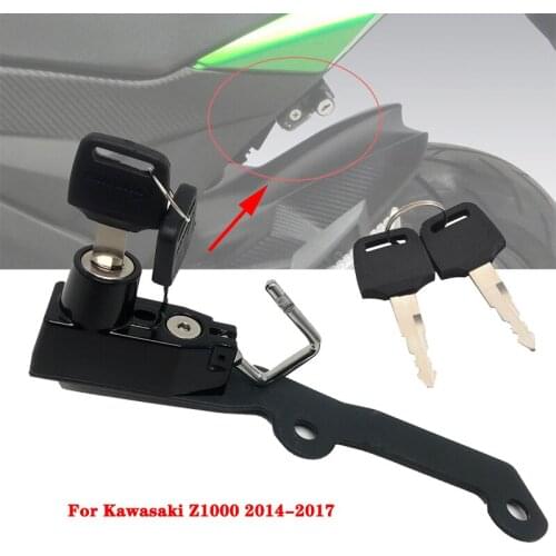 6 Color Motorcycle Helmet Lock Kit Aluminum with 2 Keys fits For Kawasaki Z1000 Z 1000 2014 2015 2016 2017