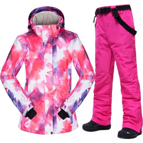 2020 New Ski Suit Women Female Waterproof Winter Snow snowboard Jacket And Pants Skiing And Snowboarding Suits Ski Jacket Women