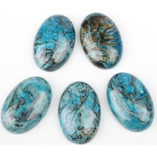 2pcs / Bag Natural Stone 20 X 30 X 7mm Oval Pattern Pendant Star Jewelry Making DIY Necklace Bracelet Jewelry Accessory