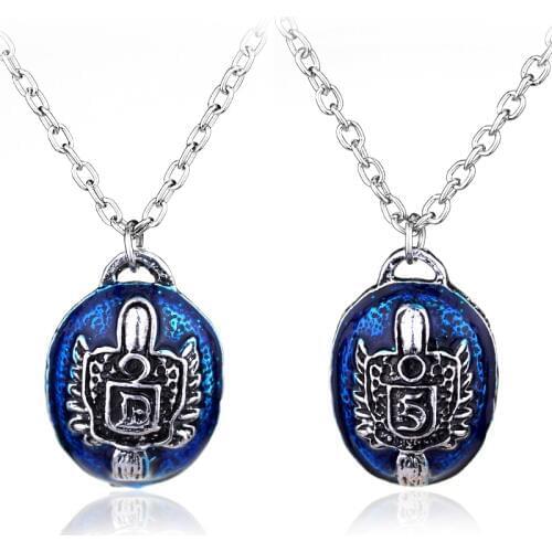 Vintage Style The Vampire Diaries Damon Drop Stone Necklace Letter S and D Fashion Jewelry Drop Shipping