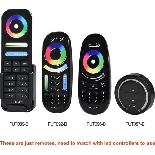 Miboxer Black RGB CCT/RGBW/Single Color Touch Dimming Remote Controller For LED Lamp