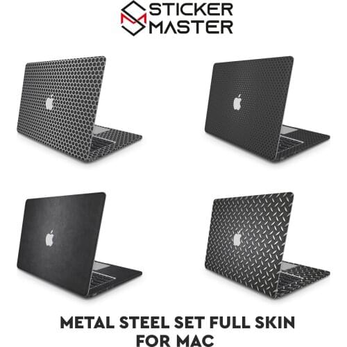 Sticker Master Metal Steel Set 1 Carbon Theme Macbook Pro 16 Case 2019 Macbook Air 13 Inch Case Macbook Pro 13 Inch Case 2019 Bright Macbook Pro Retina 15 Case Logo Cut Perfect Fit Full Skin For Mac