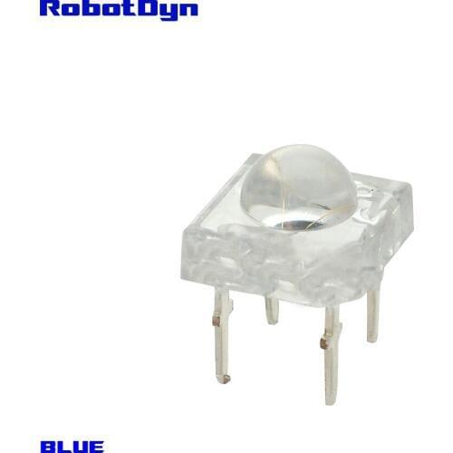 Super-Bright BLUE LED Piranha, crystal shell, DIP (pack 50 pcs)