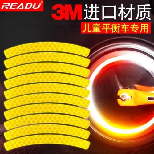 Childrens Balance Scooter Reflective Strip Reflective Sticker 3M Diamond Scooter Bicycle Wheel Set NightSafetyReflectiveSticker