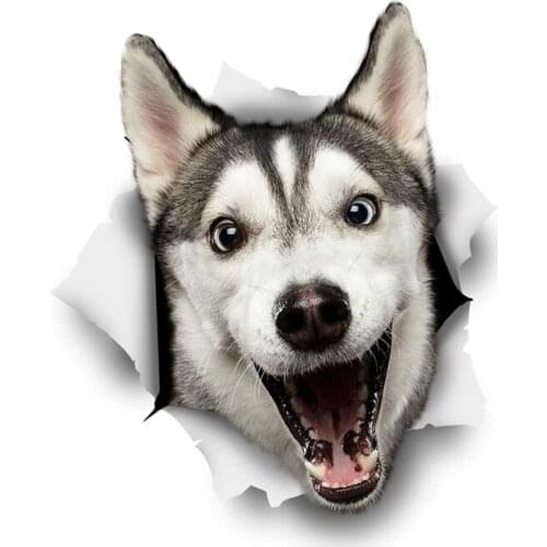 Three 1056 three 3D happy dog stickers childrens toys decorative waterproof DIY kitchen PVC