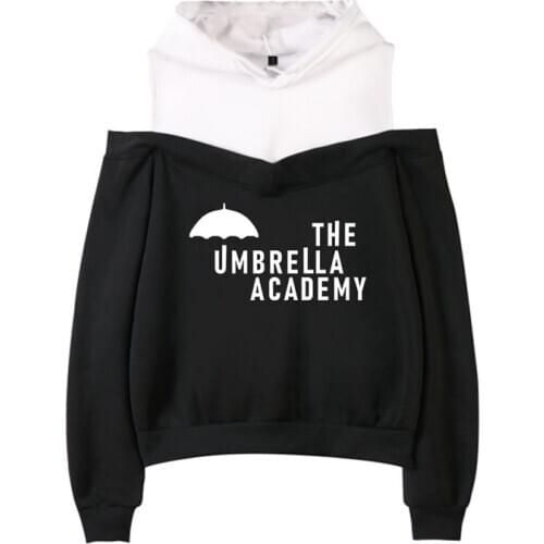 The Umbrella Academy Cropped Hoodie Sweatshirts 3D Print Off shoulder Tops Shirt Blouse For Women Harajuku Pullover Girls