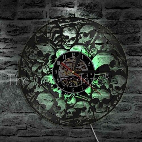 Unique Party Decoration LED Wall Lighting Dead Skeletals Wall Lamp Skull Silhouette Led Lamp With Color Changing