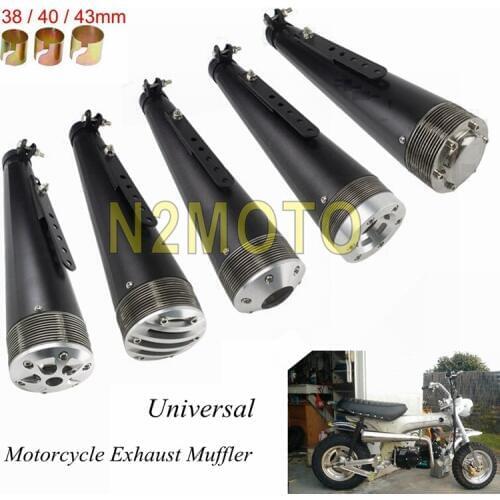 Universal Vintage Exhaust Mufflers Pipe Scooter Pit Bike Dirt Motorcycle For Honda CRF230F CRF150F 38-45mm Adjustable Silencers