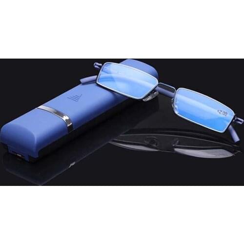 High-end business male and female reading glasses half frame stainless protection against blue light radiation