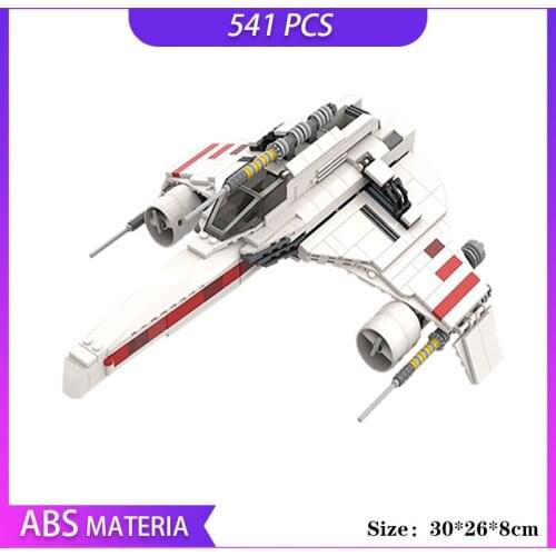 Star Series MOC E-Wing Starfighter Model Diy Building Blocks 541pcs Spaceship Bricks Kids Star Space Toys Birthday Gifts