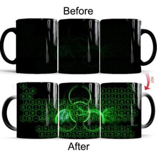 1Pcs Creative 350mL Chemical Periodic Table Coffee Mug Color Changing Coffee Mug Best Gift for Chemistry Student Your Friend Drinkware