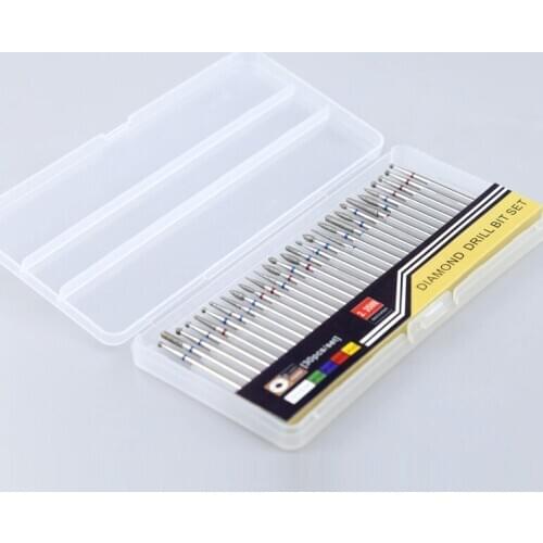 2020 30 PCS Nail Drill Bits 3/32" Nail Bit For Manicure Electric Drill Nails Electric Cutter Ceramic Carbide Milling Machine