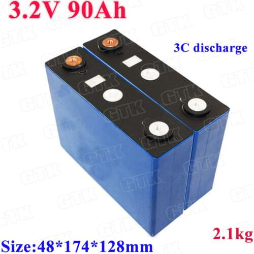 4pcs 3.2v lifepo4 battery 3.2v 90ah lithium battery large capacity 3C discharge for diy 12V solar energy storage RV battery
