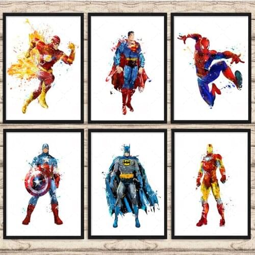 5D DIY Diamond Painting Marvel Superhero Iron Man Captain America Spiderman Cross stitch Diamond Embroidery Mosaic Art Gift