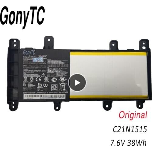 GONYTC 7.6V 38WH C21N1515 Laptop Battery For ASUS X756UA X756UJ X756UX X756UB X756UQ X756UV X756UW Series Notebook Battery