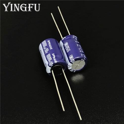 5Pcs 1000uF 10V SPRAGUE 515D Series 10x16mm 10V1000uF High quality Audio Capacitor Aluminum Electrolytic Capacitor