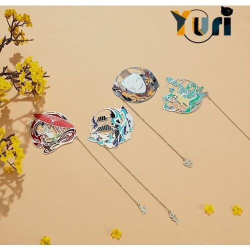 Anime Tian Guan Ci Fu TGCF Original Xie Lian Hua Cheng BL Metal Bookmark Pendant Official Xmas Gift C