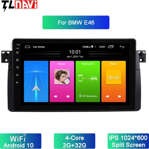 9 inch Auto Radio Android 10 Car Stereo for 1bmw E46 M3 318/320/325/330/335 GPS Navigation BT Wifi