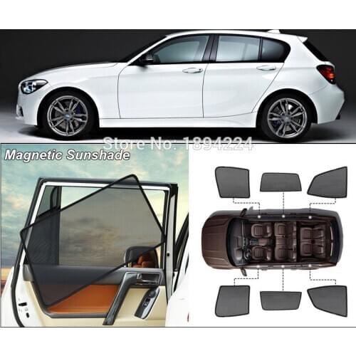 Car Full Side Windows Magnetic Sun Shade UV Protection Ray Blocking Mesh Visor For BMW 1 SERIES