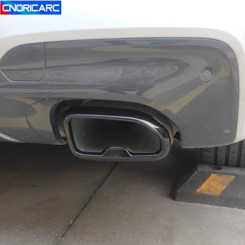 Car Styling Tail Throat Exhaust Pipe Decoration Cover Sticker Trim For BMW X3 G01 2018-2021 Auto Exterior Accessories