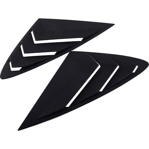 Beler 1Pair Matt Black Car Rear Side Window Vent Scoop Louver Fit For Hyundai Sonata DN8 2020 2021