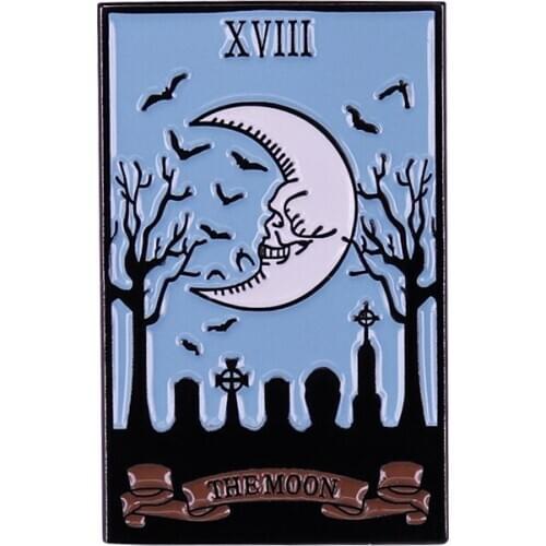 The Moon Tarot Brooch The sun watches what I do, but the moon knows all my secrets