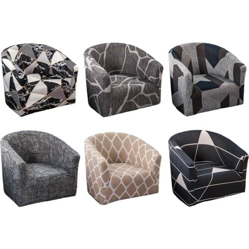 Stretch Club Chair Slipcover Non-Slip Skid Resistance Elastic Arm Chair Cover Removable Furniture Protector Couch Slipcover