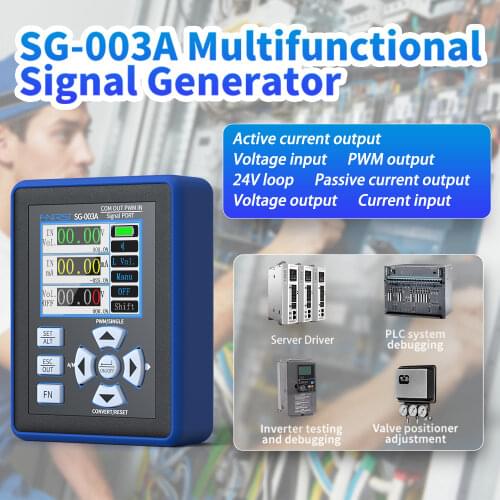 FNIRSI SG-003A 0-10V Adjustable Current Voltage Simulator 4-20mA Signal Generator Sources transmitter calibrator Transmitte