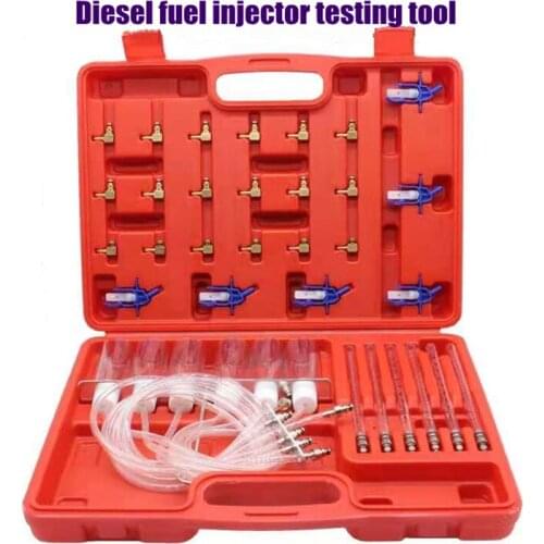 Diesel Injector Flow Meter Test Kits Common Rail Adaptor Fuel Tester Set Repair Tool