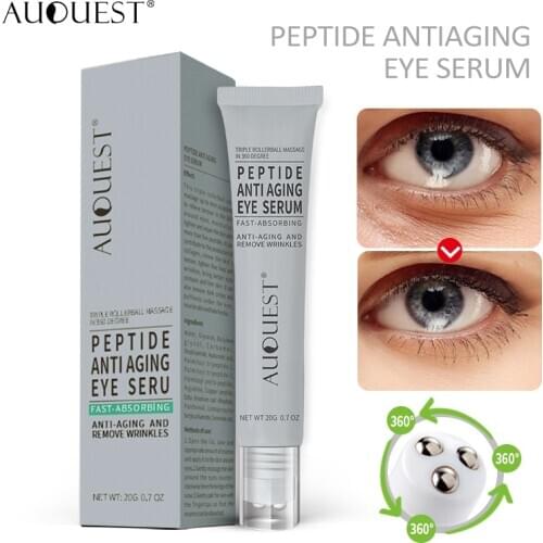 Puffy Eye Cream with Roller Massager Peptide Anti Wrinkle Removal Hydration Cream Gel Panda Eye Essence Skin Care 20G