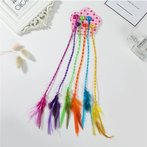 Cool Hairstyle Children Feather Wig Braids Hairclips Girls Dirty Hair Claw Cute Hairgrips Hair Accessories Girls Role Cosplay