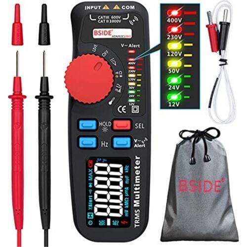 ADM92CL PRO Dual Mode Multimeter Voltmeter 6000 Counts TRMS Auto-Range Voltage Amp Ohm Hz Cap Temp Diode Continuity Tester