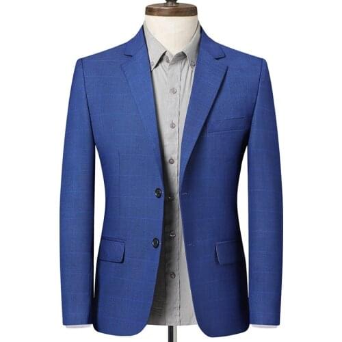 2020 New Mens Casual Business Suit Jacket Suit Mens Top Quality Blue Suit Jacket Slim Gentleman Wedding Dress