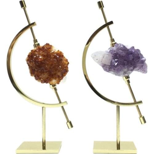 Natural Amethyst Crystal Cluster Bracket Quartz Minerales JewelryHealing Feng Shui Home Decor