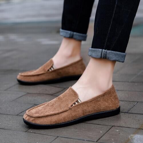 Spring And Autumn New Breathable Mens Casual Shoes Soft Sole Peas Shoes Mens Lightweight Polyurethane Sole Pedal Mens Shoes