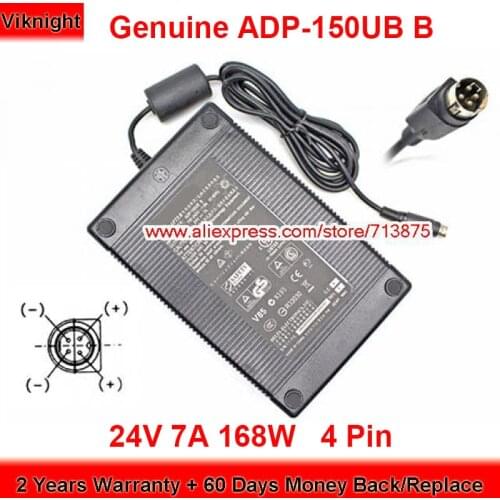 Genuine ADP-150UB B 168W Charger 24V 7A AC Adapter for ViewSonic Round with 4 Pin Plug Power Supply