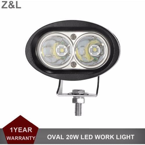 20W Oval LED Work Light Offroad Car Auto Truck ATV Motorcycle Trailer 4x4 Extra Fog Lamp Driving Headlight 12V 24V Spot Flood