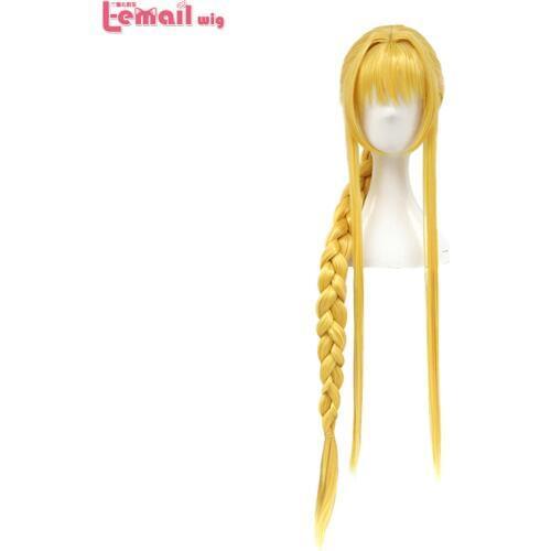 L-email wig Sword Art Online Alicization Alice Zuberg Cosplay Wigs Long Yellow Cosplay Wig Heat Resistant Synthetic Hair