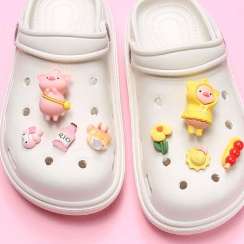 Lovely Croc Charms Three-dimensional Charms for Crocs DIY Cute Pig Shoe Charms Removable Fashion Shoe Accessories for Croc JIBZ