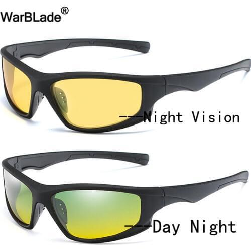 WarBlade 2020 Men Night Vision Glasses Polarized Photochromic Sunglasses Male Day Night Driving Anti-glare Goggles Sun glasses
