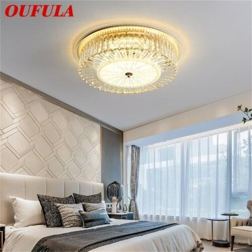 OUFULA LED Ceiling Lighting Luxury Crystal Lamp Fixtures Home For Dining Room Decoration