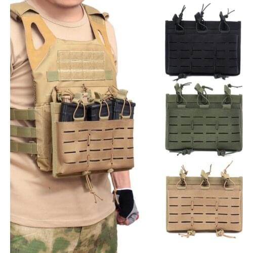 Tactical Molle Magazine Pouch Triple Open Top Mag Holder Airsoft 5.56 M4 M16 AK Mag Pouches Military Paintball Hunting Bag