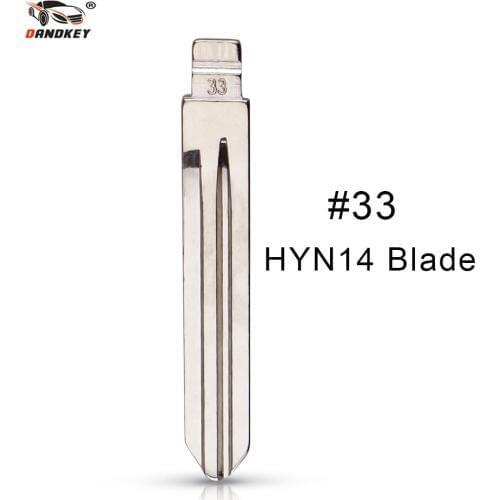 Dandkey No.33 Universal Remotes Blank Key HYN14RFH NO.33 Key Blade For Hyundai Accent for Kia Flip Key Blade 33# Fob Replacement