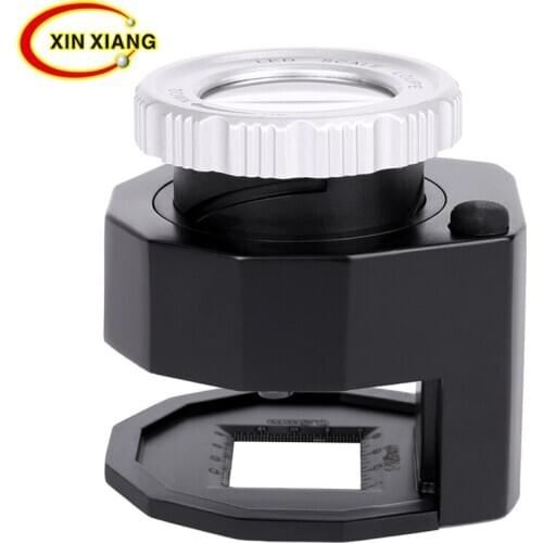Wholesale 1 Pcs 30X Adjustable focus HD Magnifying Glass Lens Drawing Jewellery UV lights banknote inspection LED lamp Magnifier
