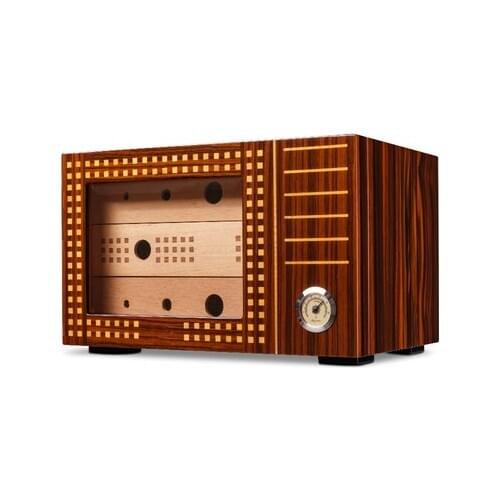 Cigar Moisturizing Box Alcohol-flavored Pine Piano Paint Solid Wood Moisturizing Box Large Capacity Three-layer,caja de cigarros