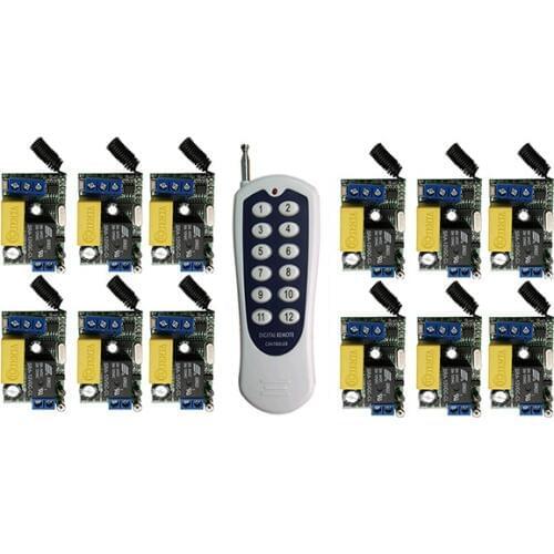 1000M Long Range AC220V 1CH Remote Control Light Switch Relay Output Radio Receiver Module +Transmitter Garage Door lamp/window