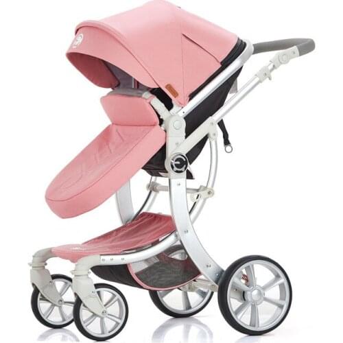 High Landscape Stroller Bed Dual-use Can Sit, Lie, Lightly Fold, Two-way Baby Child 0-4 Years Old Kids Lightweight Stroller