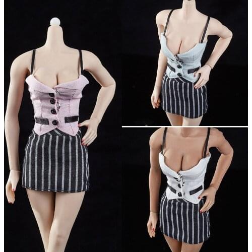 Joa-24 1/6 Scale Female Clothes Sling Top Short Hip Skirt Sexy Secretary Office Lady Suit For 12'' Inch Female Figure Body