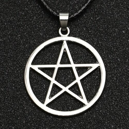 Supernatural Necklace Pentagram Pentacle Devil Satan Star Sam Dean Winchester Amulet Pendant Vintage Movie Jewelry Men Wholesale