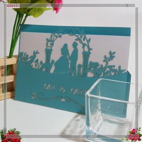 10/30Pcs Laser Cut Wedding Invitations Cards Vintage Wedding Supplies Party Supplies Decor Pearlscent Paper Cards 12*18cm 5z